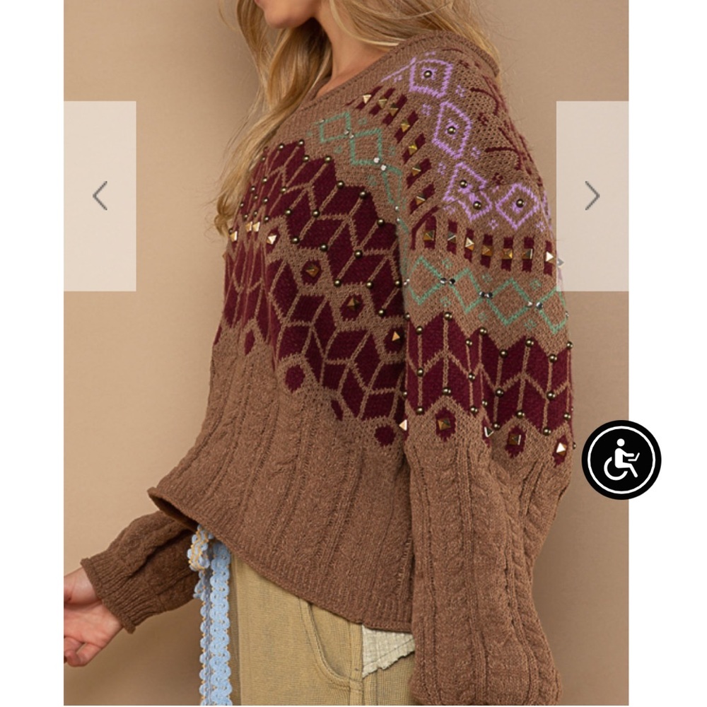 🌟SALE🌟Pol Studded Sweater - Picture 6 of 10